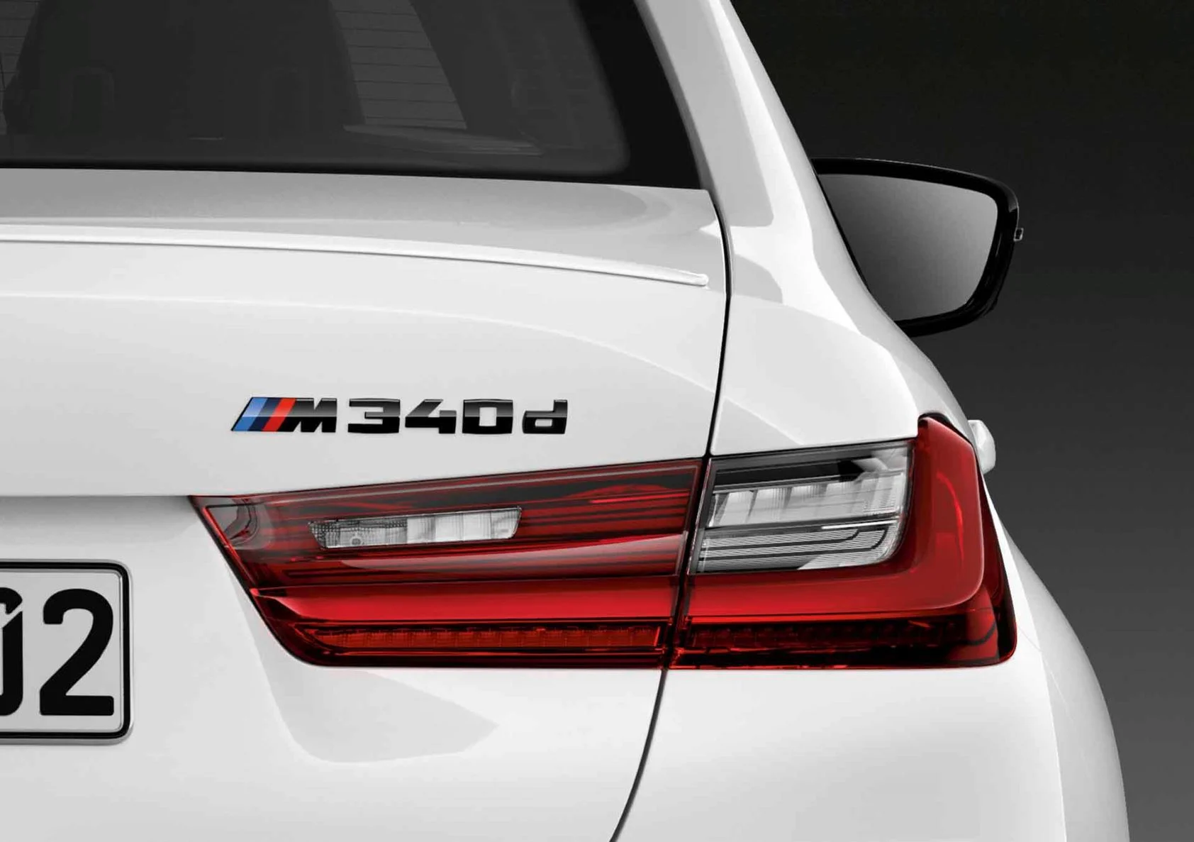 BMW Schriftzug M340d schwarz lackiert 3er G20 G21