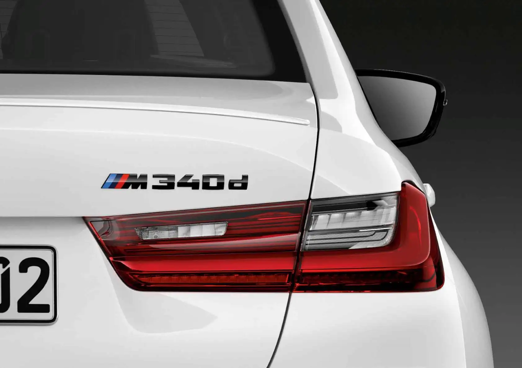 BMW Schriftzug M340d schwarz lackiert 3er G20 G21
