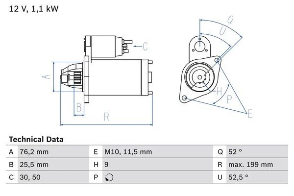 BOSCH Starter IBOH0986021500
