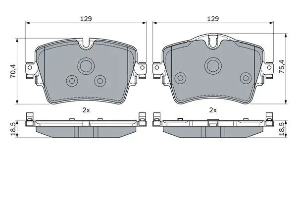 BOSCH Bremsbelagsatz, Scheibenbremse IBOH0986494940