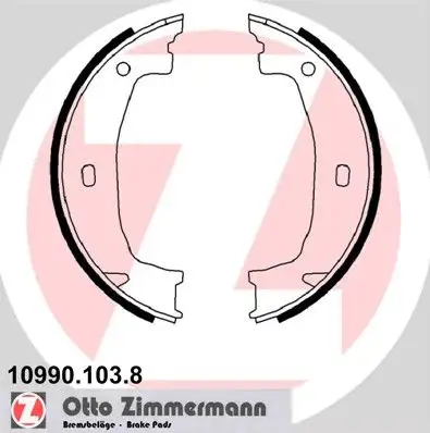 ZIMMERMANN Bremsbackensatz, Feststellbremse IZIN109901038