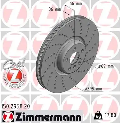 ZIMMERMANN Bremsscheibe IZIN150295820