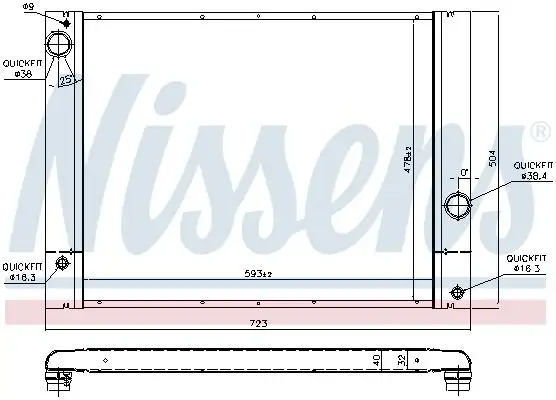 NISSENS Kühler, Motorkühlung 5707286193703