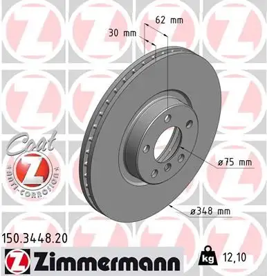 ZIMMERMANN Bremsscheibe 4630238720638