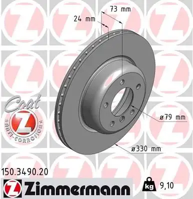 ZIMMERMANN Bremsscheibe IZIN150349020