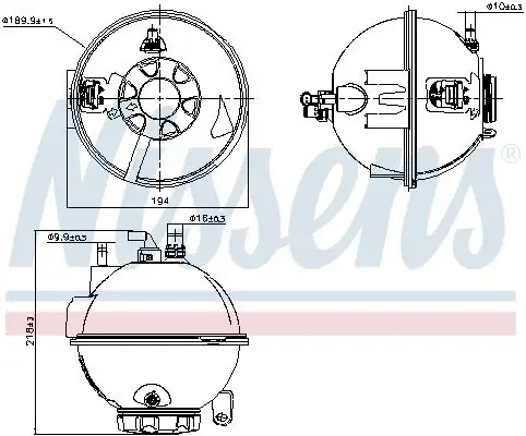 NISSENS Ausgleichsbehälter, Kühlmittel 1,35 l 5707286503625