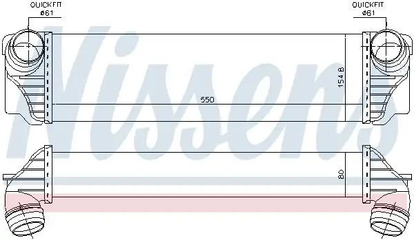 NISSENS Ladeluftkühler INIS96441