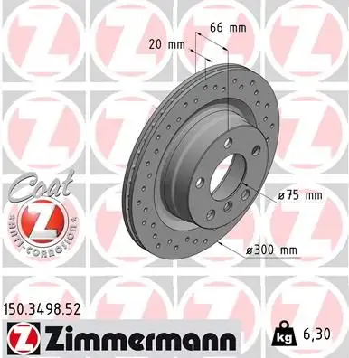 ZIMMERMANN Bremsscheibe 7250758958853