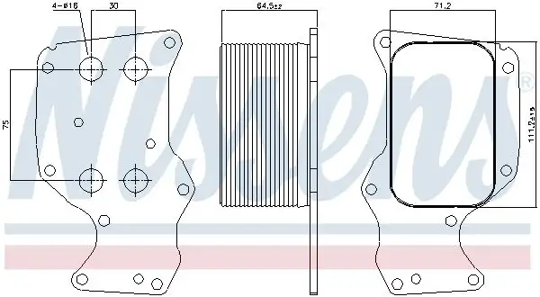 NISSENS Ölkühler, Motoröl 5707286438040