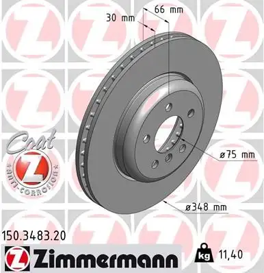 ZIMMERMANN Bremsscheibe IZIN150348320