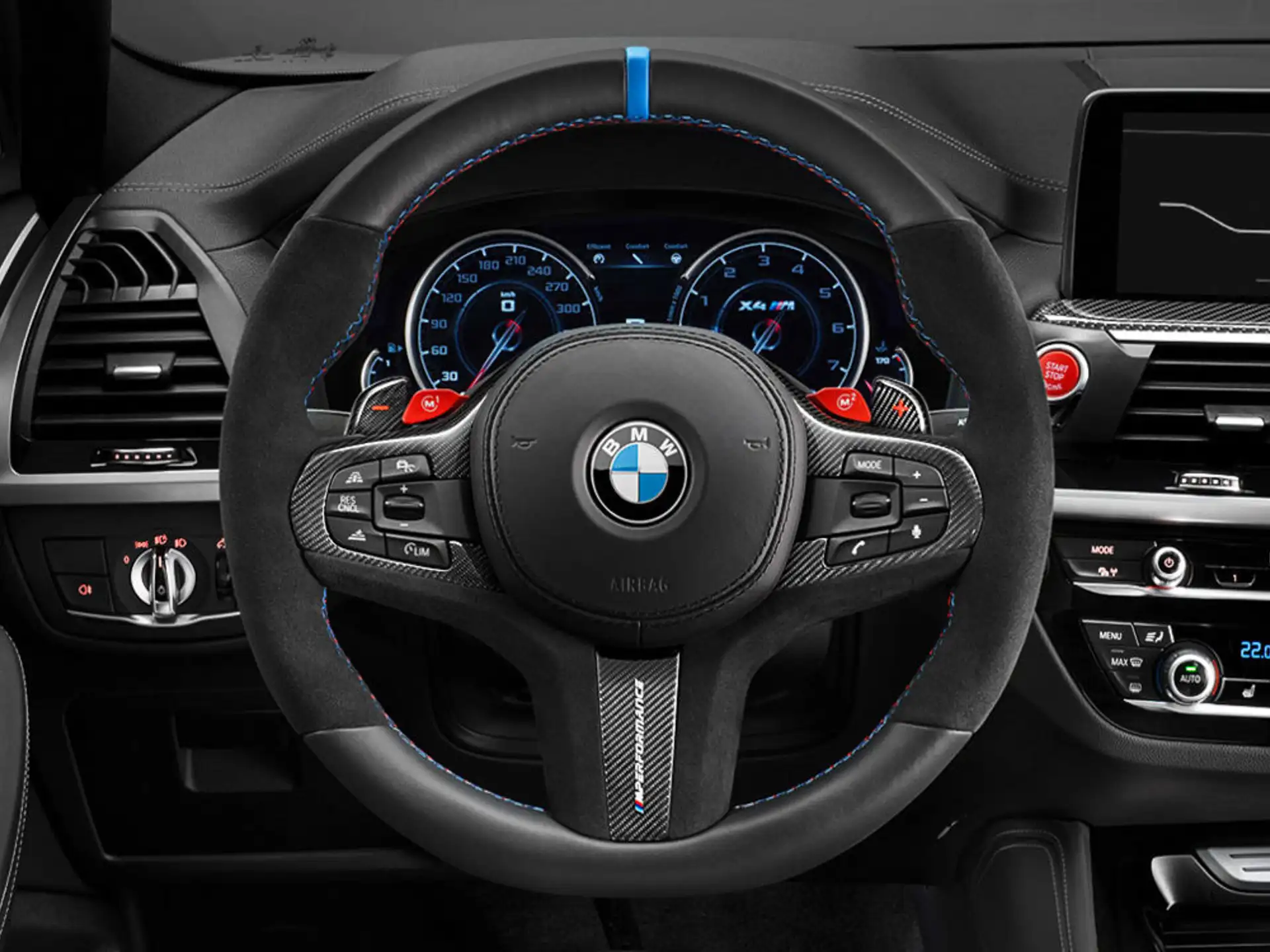 BMW M Performance Lenkradblende Carbon/Alcantara 5er G30 G31 M5 F90 6er G32 8er G14 G15 G16 M8 F91 F92 F93 X3 G01 X3M F97 X4 G02 X4M F98 X5 G05 X5M F95 X6 G06 X6M F96 X7 G07