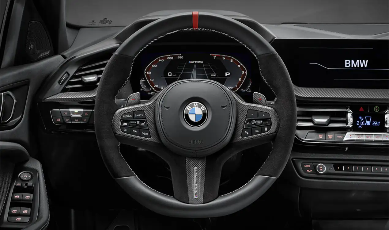 BMW M Performance Lenkradblende Carbon/Leder 5er G30 G31 M5 F90 6