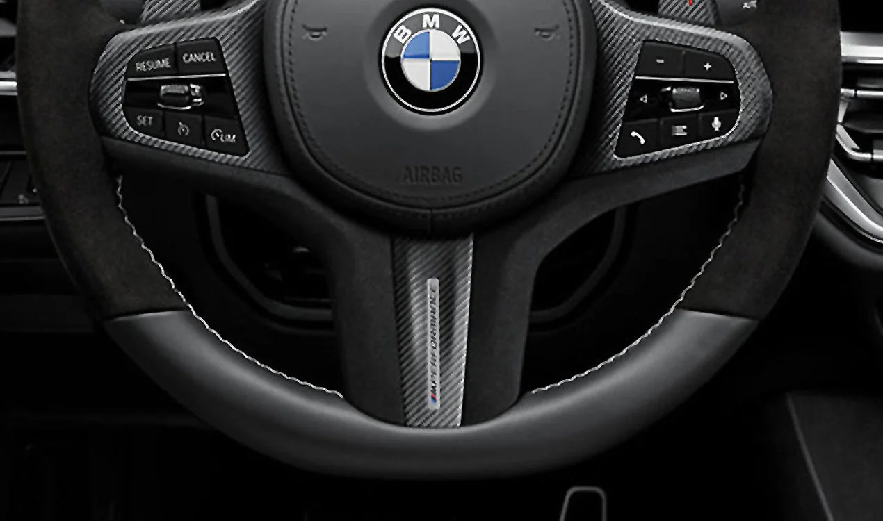 BMW M Performance Lenkrad Abdeckung Leder / Carbon 1er F40 2er F44 G42 3er G20 G21 M3 G80 4er G22 G23 G26 M4 G82 G83 Z4 G29