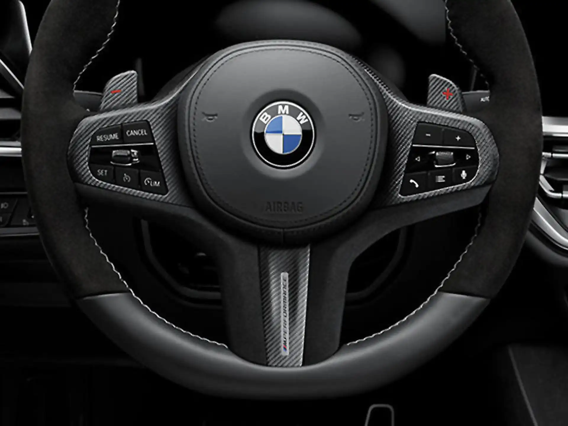 BMW M Performance Lenkrad Abdeckung Leder / Carbon 1er F40 2er F44 G42 3er G20 G21 M3 G80 4er G22 G23 G26 M4 G82 G83 Z4 G29