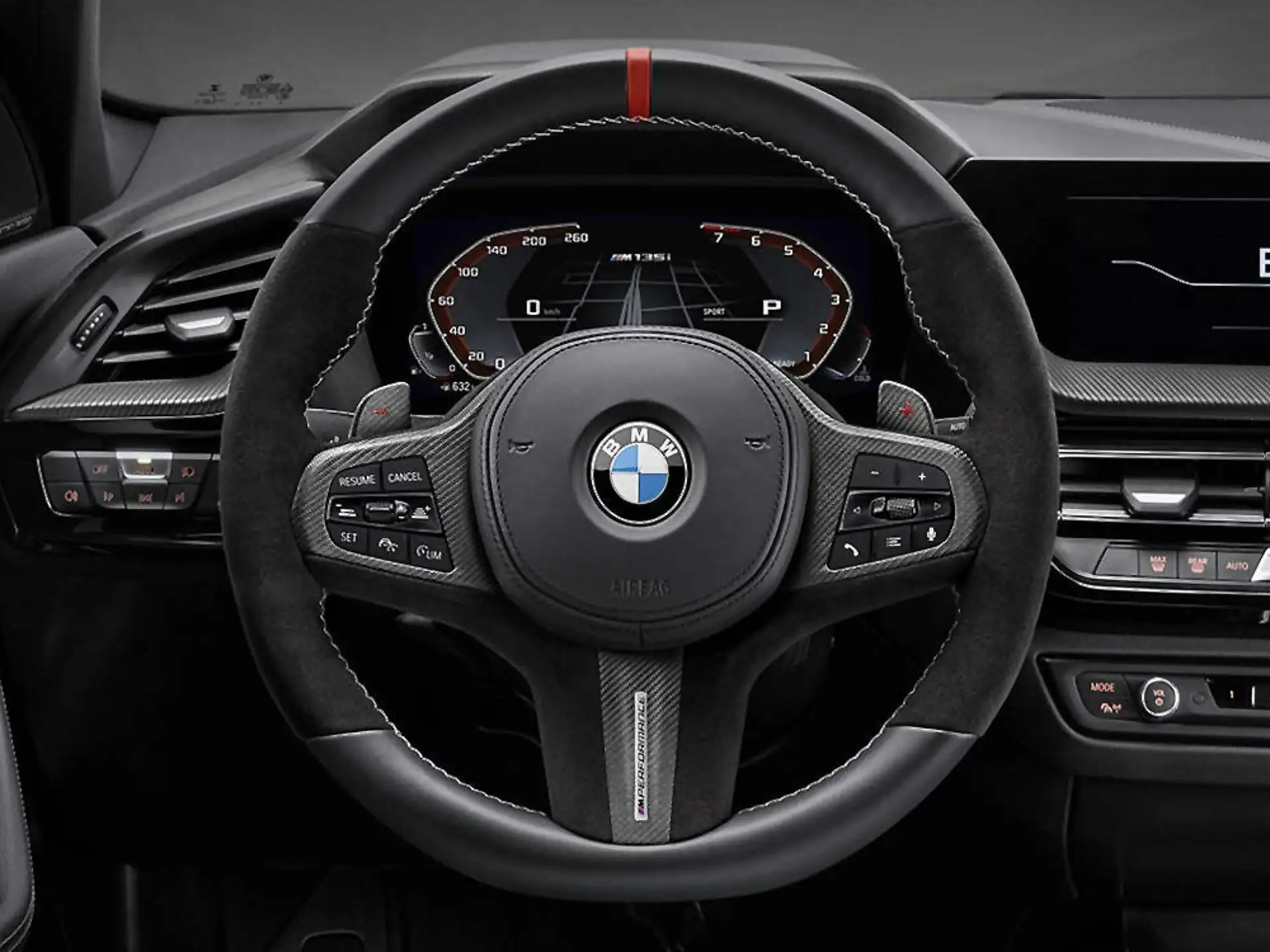 BMW M Performance Lenkradblende Carbon/Leder 5er G30 G31 M5 F90 M5 CS 6er G32 8er G14 G15 G16 M8 F91 F92 F93 X3 G01 X3M F97 X4 G02 X4M F98 X5 G05 X5M F95 X6 G06 X6M F96 X7 G07