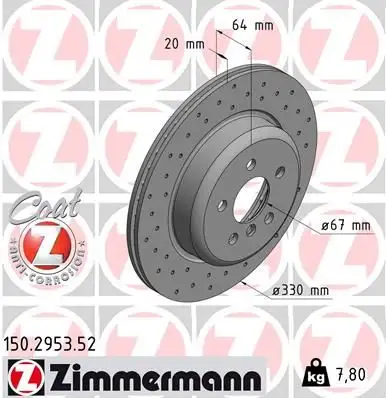 ZIMMERMANN Bremsscheibe IZIN150295352