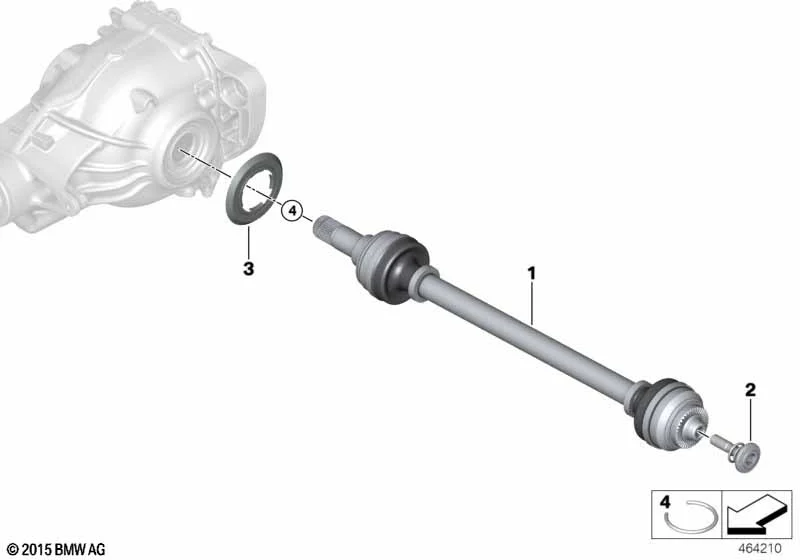 BMW Abtriebswelle hinten links X5 G05 X6 G06 X7 G07