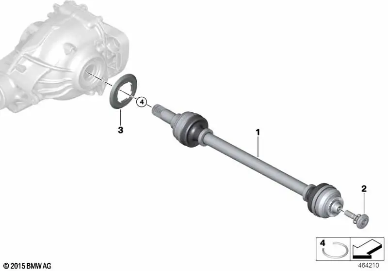 BMW Abtriebswelle hinten links X5 G05 X6 G06 X7 G07