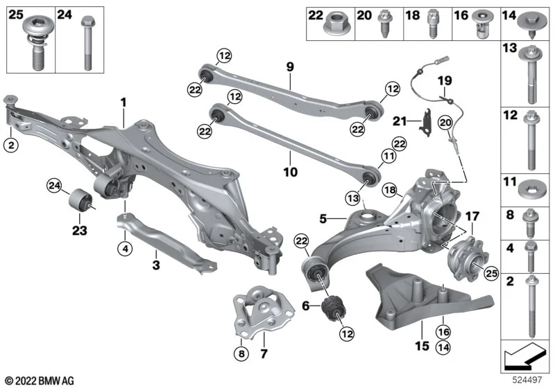 BMW Querstrebe Hinterachsträger 2er U06 X1 U11