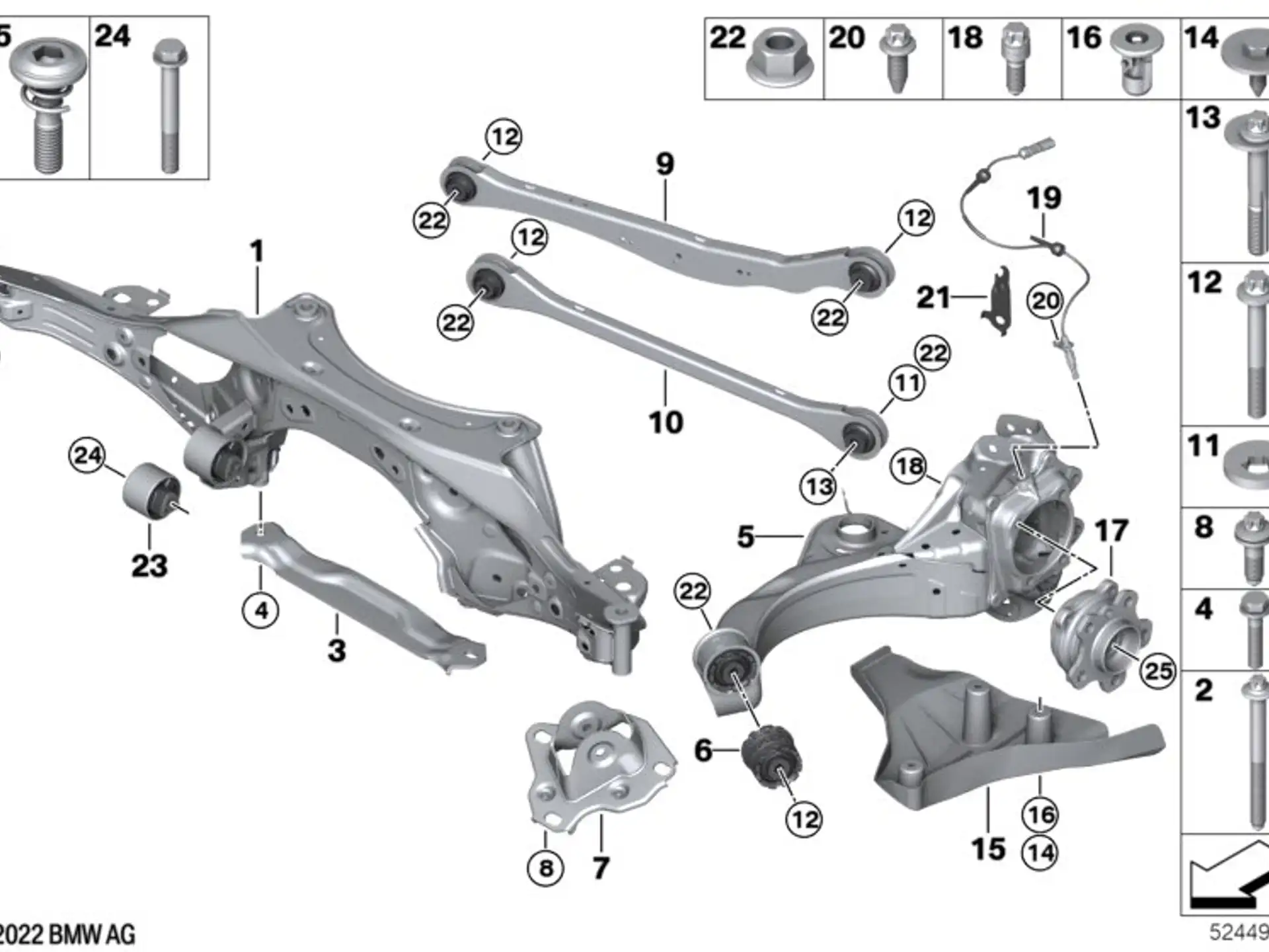 BMW Querstrebe Hinterachsträger 2er U06 X1 U11