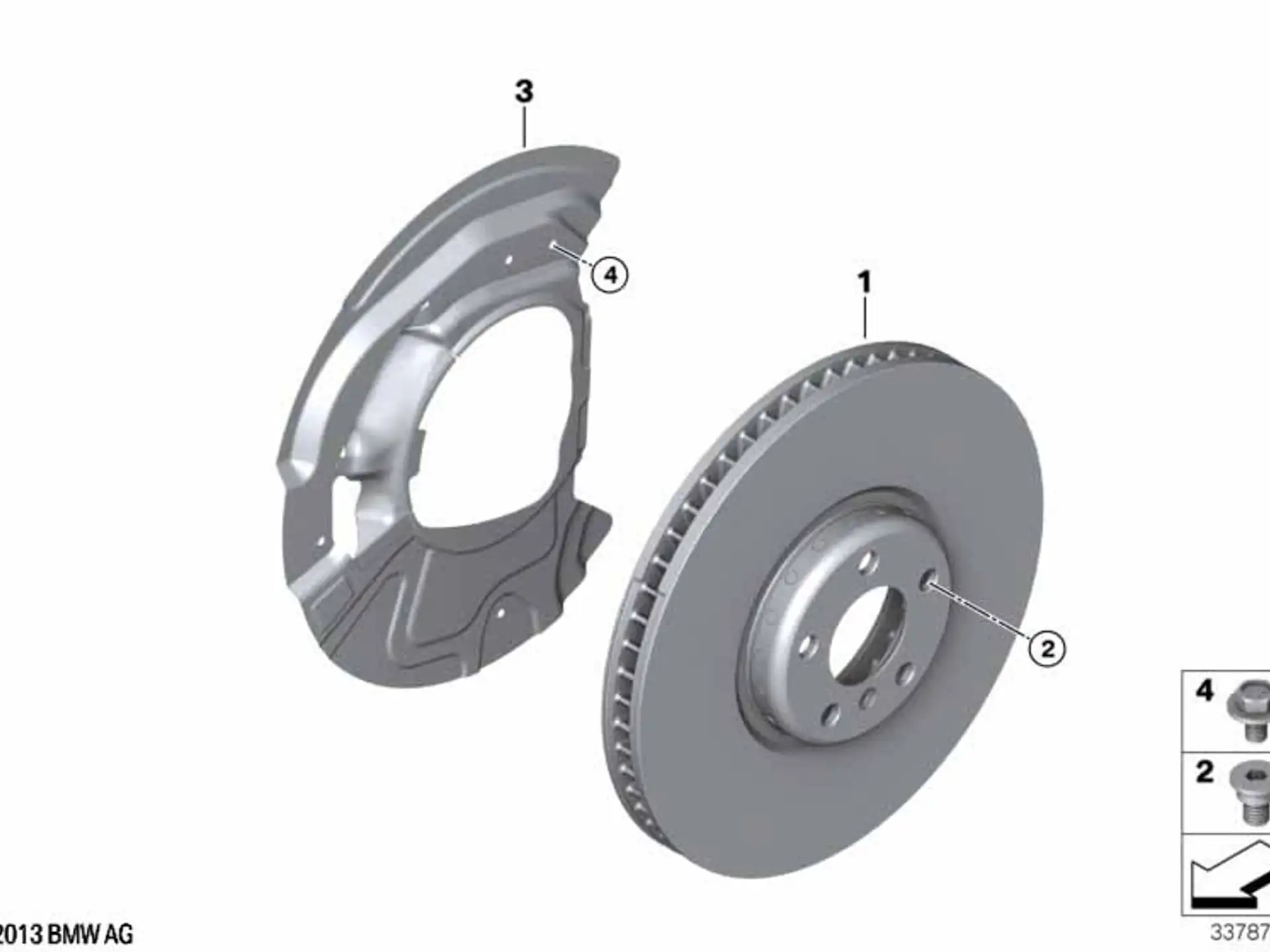 BMW Bremsscheibe Leichtbau belüftet rechts (385X36) X5 E70 F15 X6 E71 E72 F16