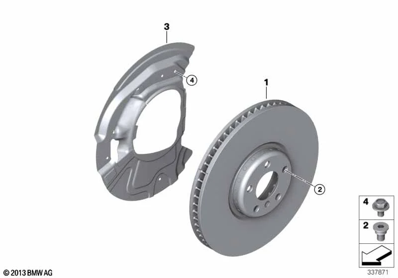 BMW Bremsscheibe Leichtbau belüftet links (385X36) X5 E70 F15 X6 E71 E72 F16