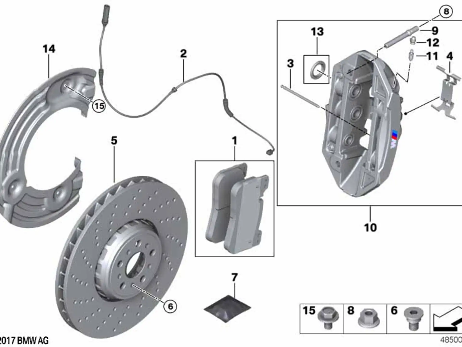 BMW Reparatursatz Bremsbeläge M3 G80 M4 G82 G83 M5 F90 M8 F91 F92 F93