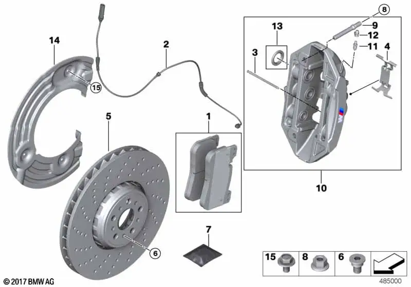 BMW Reparatursatz Bremsbeläge M3 G80 M4 G82 G83 M5 F90 M8 F91 F92