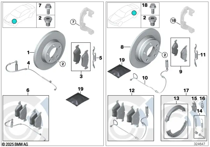 BMW Bremsscheibe belüftet rechts E82 E90 E92 E93 34112283386