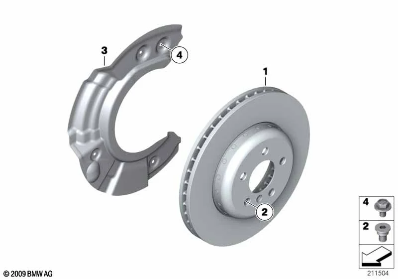 BMW Bremsscheibe Leichtbau belüftet (330X24) 5er F10 F11