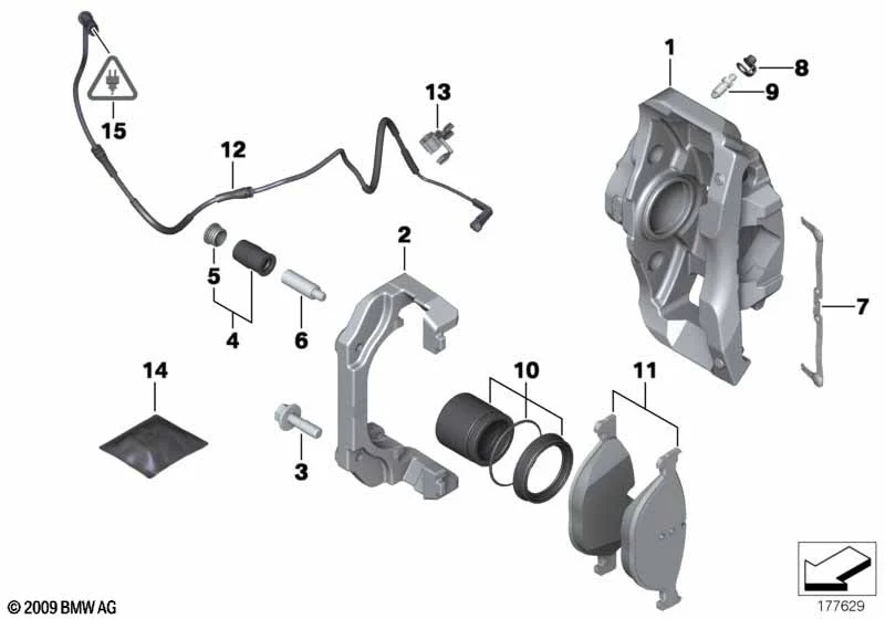 BMW Reparatursatz Bremsbeläge 5er F10 F11 6er F06 F12 F13