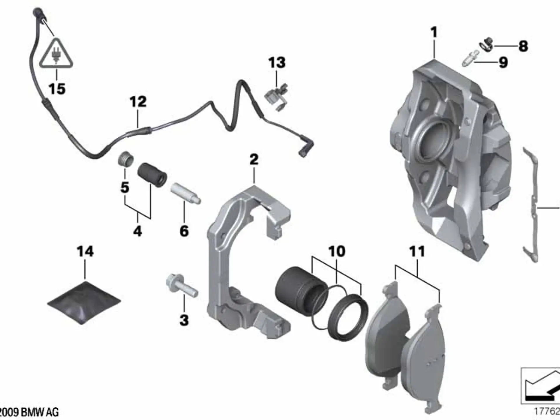 BMW Reparatursatz Bremsbeläge 5er F10 F11 6er F06 F12 F13