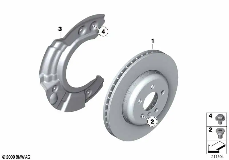 BMW Bremsscheibe belüftet 3er E90 E91 E92 E93 F30 X1 E84