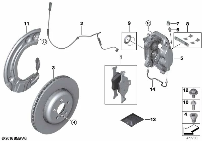 BMW Bremsscheibe belüftet (348X30) 5er G30 G31 iX3 G08