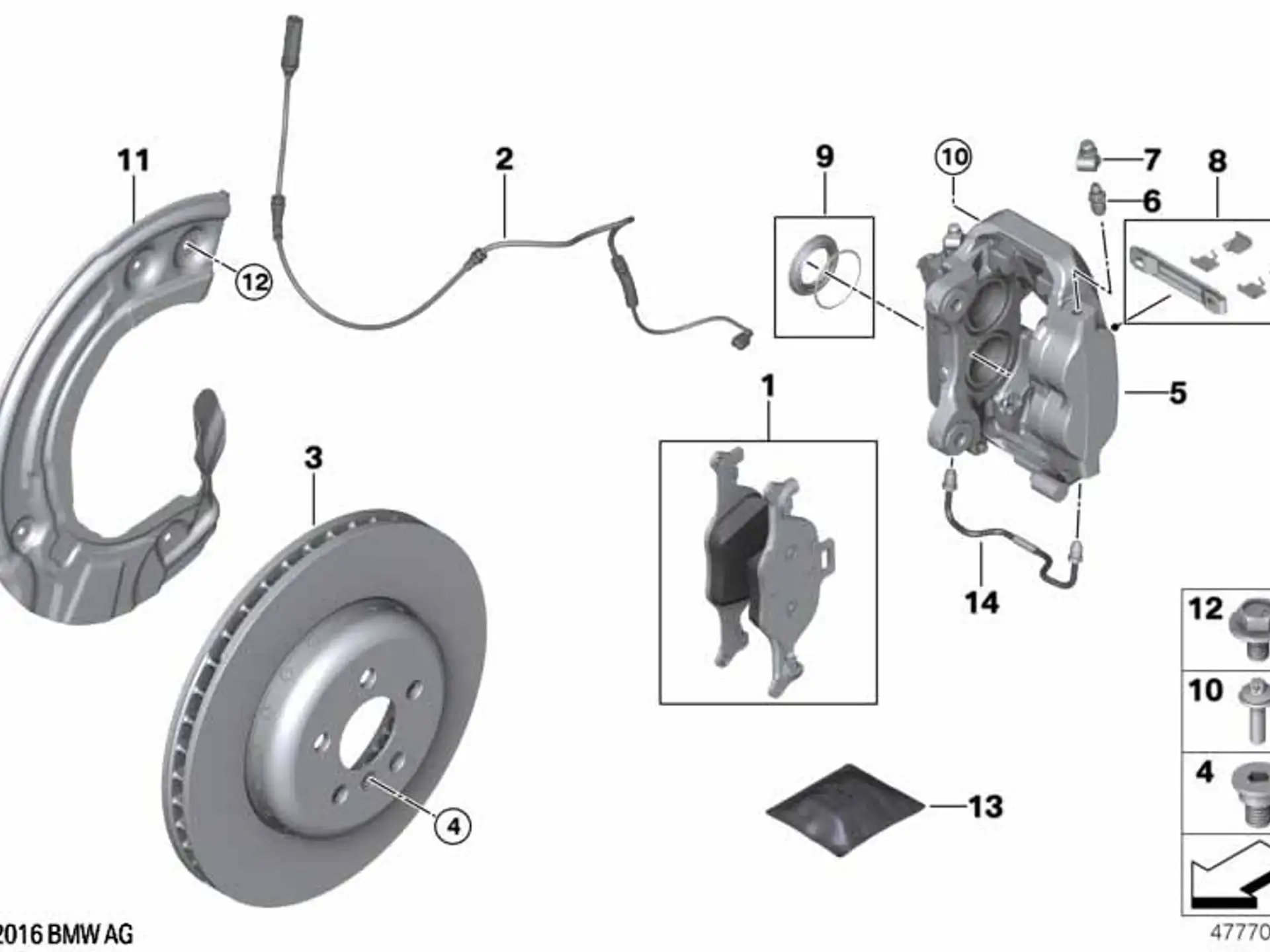 BMW Bremsscheibe belüftet (348X30) 5er G30 G31 iX3 G08