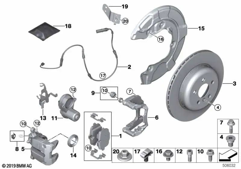 BMW Bremsscheibe Leichtbau belüftet rechts (330X20) 2er G42 3er G