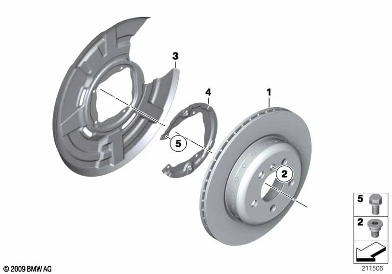 BMW Bremsscheibe Leichtbau belüftet 5er F10 F11