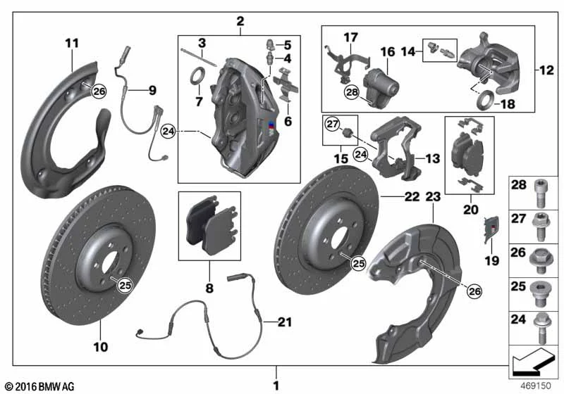 BMW M Performance Design Clip 5er G30 G31 6er G32 7er G11 G12 8er G14 G15 G16 X5 G05 X6 G06
