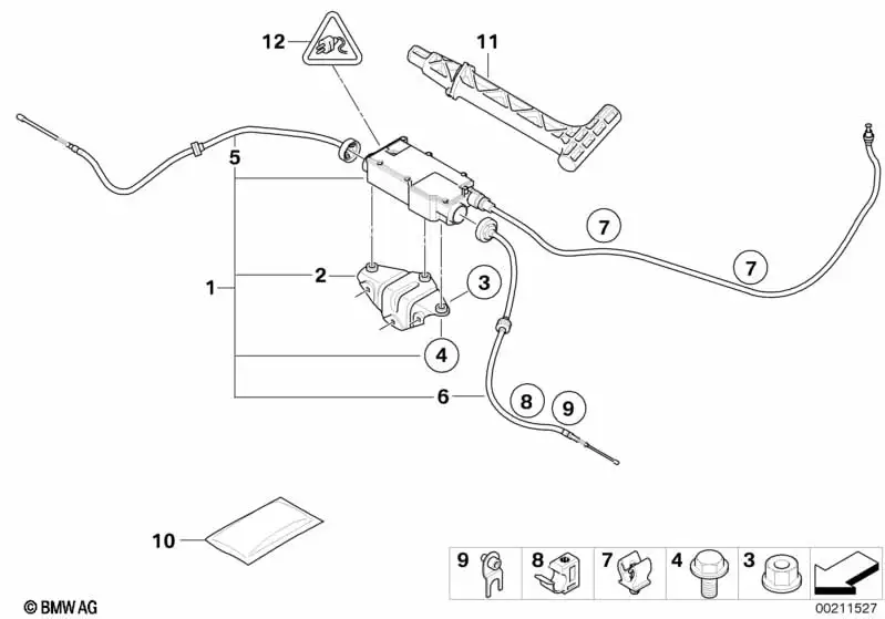 BMW Bowdenzug Feststellbremse links X5 E70 X6 E71 E72