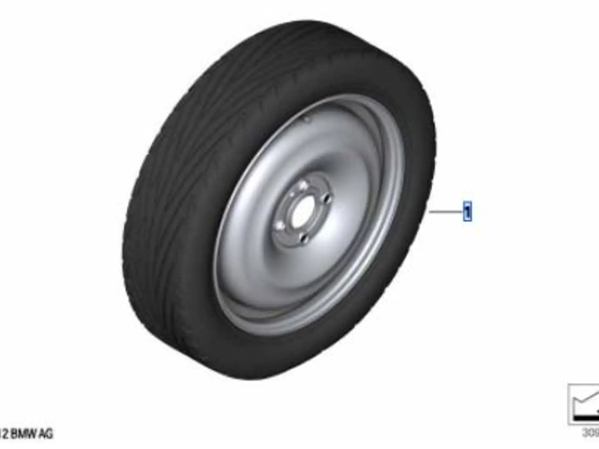 MINI Notrad Stahl Styling 12 schwarz 15 Zoll R55 R56 R57 R58 R59