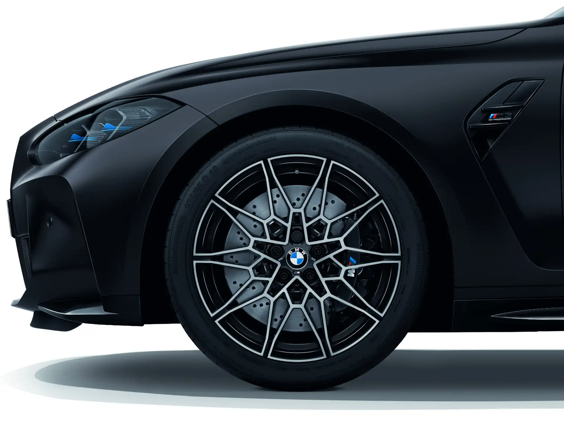 BMW Alufelge M Doppelspeiche 826M bicolor (jet black uni/hochglanzpoliert) 10,5Jx20 ET20 Hinterachse M3 G80 G81 M4 G82 G83
