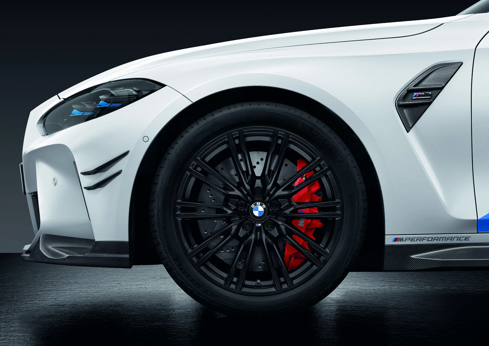 BMW Alufelge M Doppelspeiche 829M jet black matt 9Jx19 ET 20 Vorderachse M3 G80 G81 M4 G82 G83