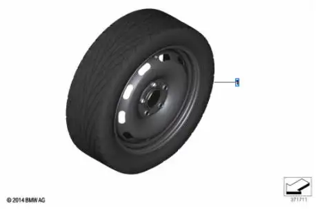 MINI Notrad Stahl Styling 12 silber 15 Zoll F55 F56 F57