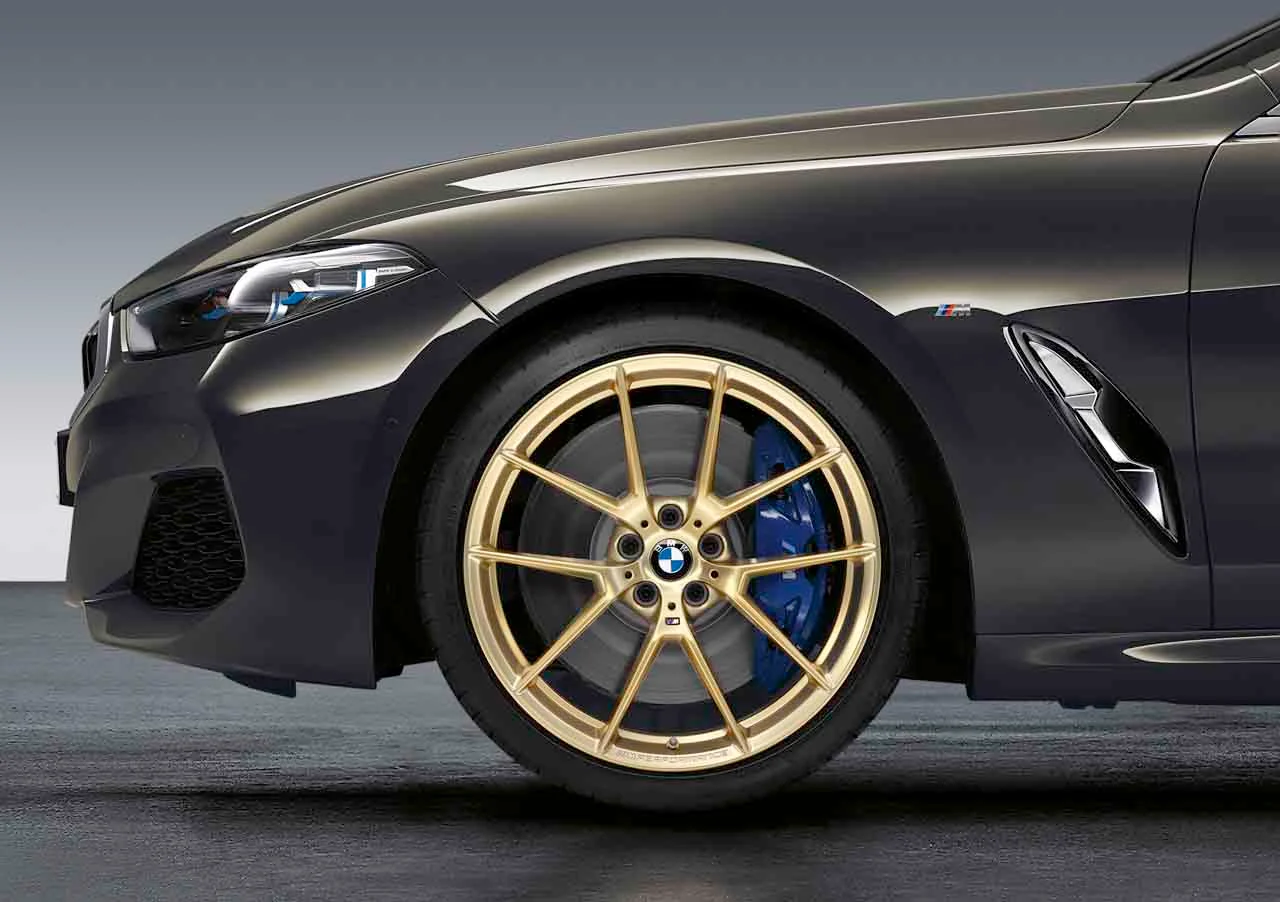 BMW Sommerkompletträder M Performance Y-Speiche 763M frozen gold matt 20 Zoll RDCi 8er G14 G15 G16 Michelin (Mischbereifung)