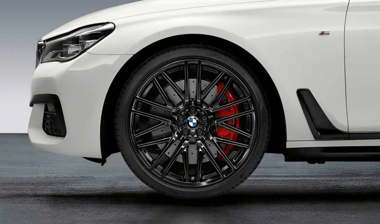 BMW Kompletträder M Performance Doppelspeiche 650M jetblack uni glänzend 21 Zoll RDCi 6er G32 7er G11 G12 Pirelli (Mischbereifung)