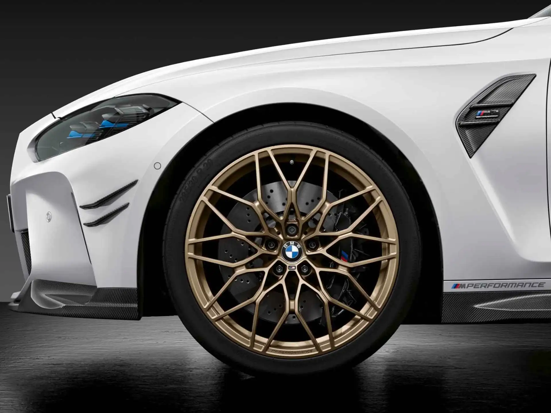 BMW Sommerkompletträder M Performance Kreuzspeiche 1000M gold bronze matt 20/21 Zoll RDCi M2 G87 M3 G80 M4 G82 G83 Michelin (Mischbereifung)
