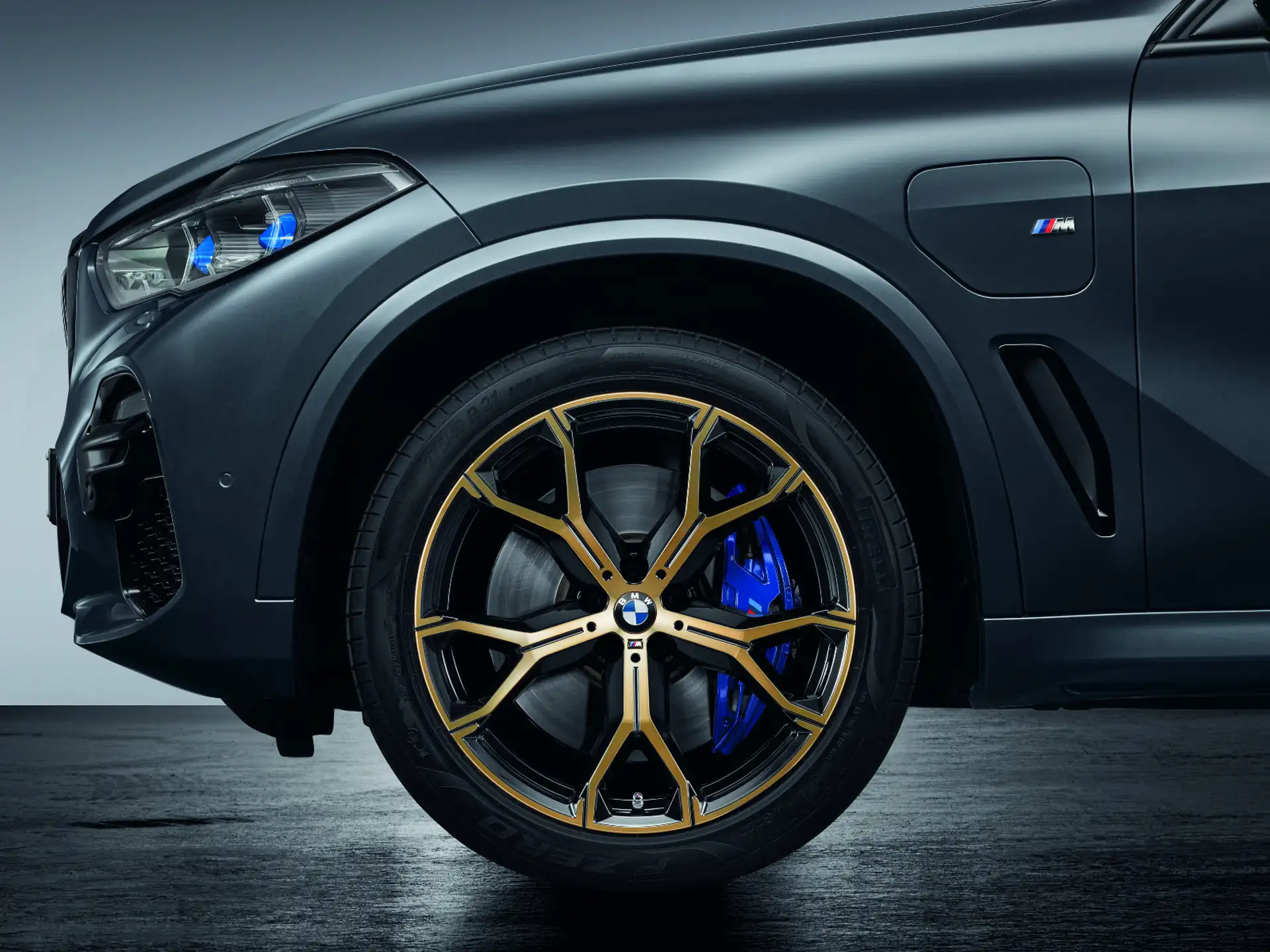 BMW Alufelge M Y-Speiche 741 bicolor (night gold/hochglanzpoliert) 9,5x21 ET37 X5 G05 X6 G06