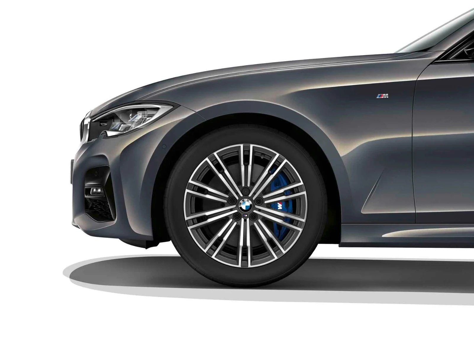 BMW Winterkompletträder M Doppelspeiche 790 bicolor (orbitgrey / glanzgedreht) 18 Zoll RDCI mit Pirelli Winter Sottozero 3 r-f* für 3er G20 G21