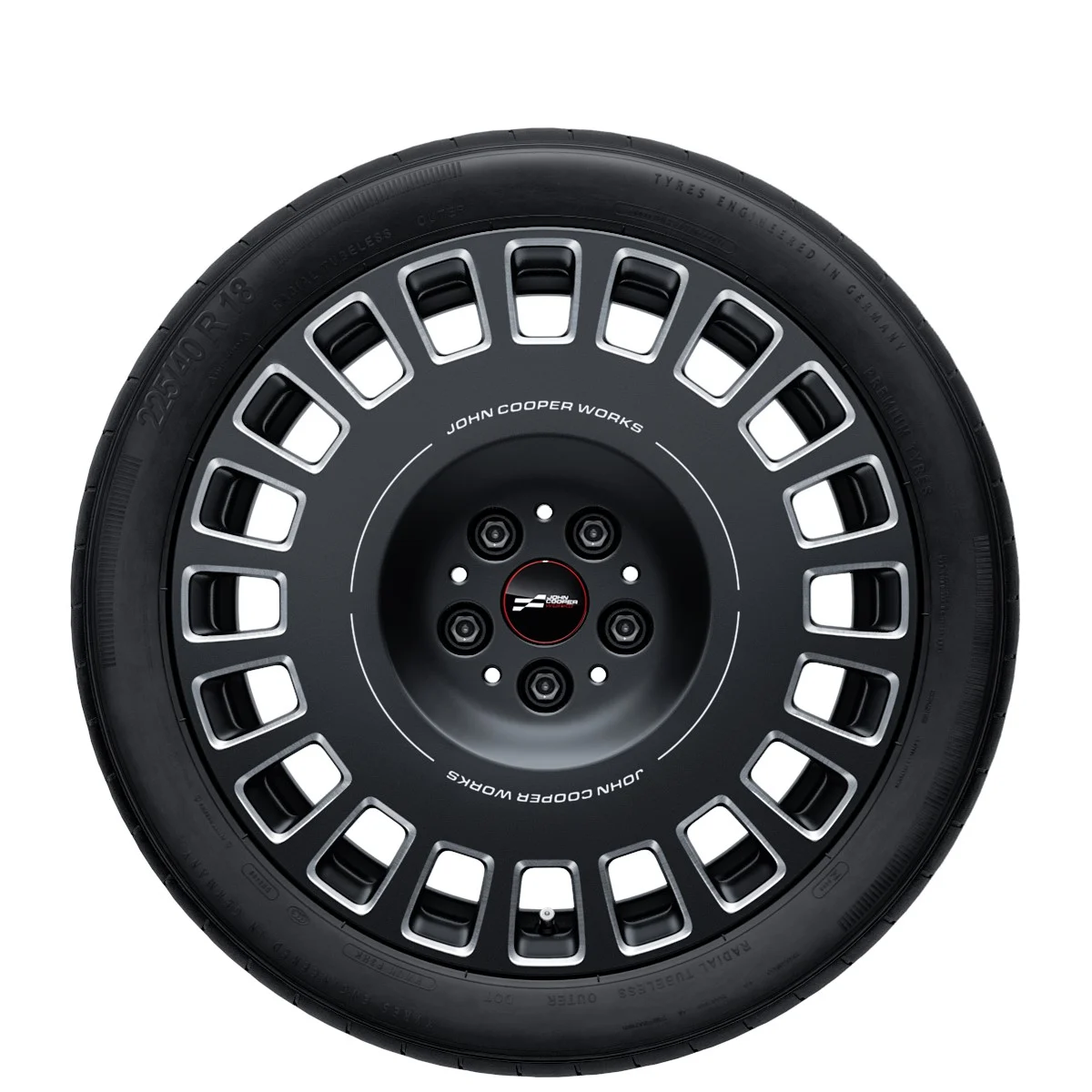 MINI Winterkompletträder JCW Rallye Spoke 992 frozen midnight grey 18 Zoll RDCi Aceman J05 Goodyear