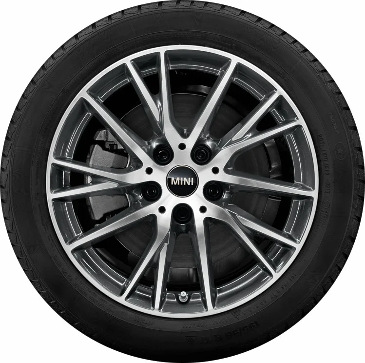 MINI Winterkompletträder Y-Spoke 489 bicolor (orbit grey/glanzgedreht) 17 Zoll RDCi Aceman J05 Bridgestone